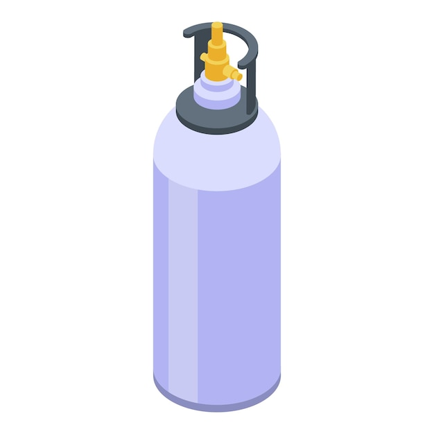 Icono de cilindros de gas Isométrico de icono de vector de cilindros de gas para diseño web aislado sobre fondo blanco