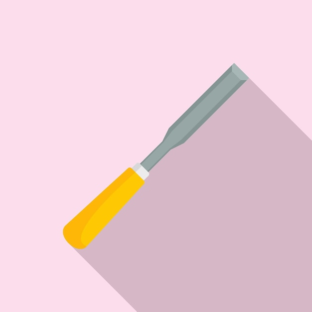 Icono de cincel de carpintero Ilustración plana del icono de vector de cincel de carpintero para diseño web