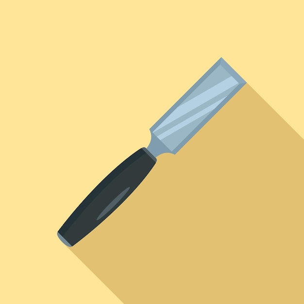 Ícono de cincel Ilustración plana del ícono vectorial de cincel para el diseño web