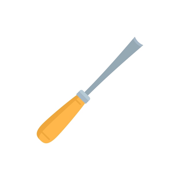 Icono de cincel redondo Ilustración plana del icono de vector de cincel redondo aislado sobre fondo blanco