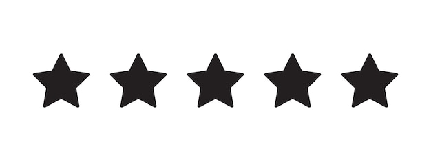 Ícono de cinco estrellas Íconos de estrellas para usar en calificaciones Comentarios de clientes y calificaciones de productos