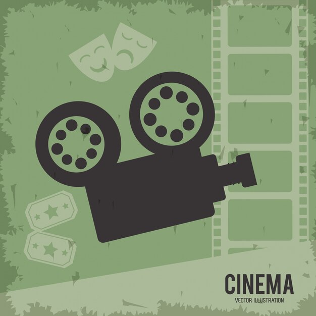 Vector icono de cine de película de película de cámara de video