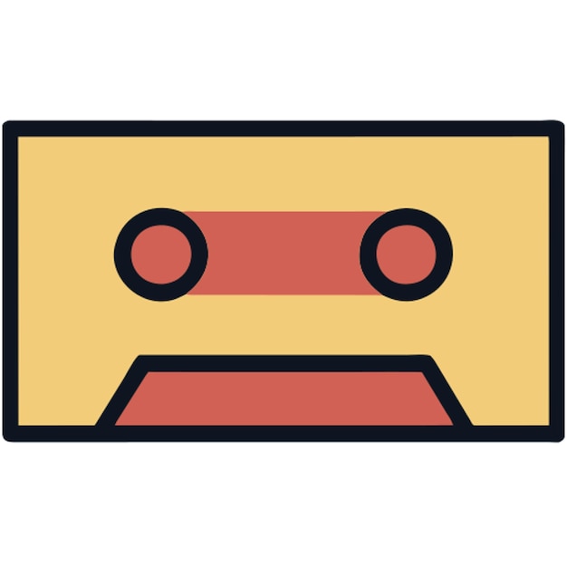 el icono de la cinta de cassette
