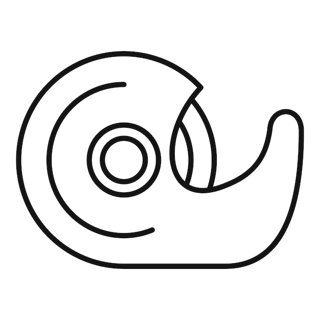 Icono de cinta dispensadora Icono de vector de cinta dispensadora de contorno para diseño web aislado sobre fondo blanco