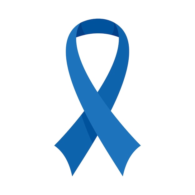 Icono de cinta médica azul Ilustración plana del icono de vector de cinta médica azul aislado sobre fondo blanco