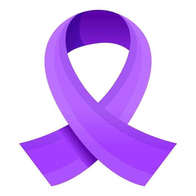 Icono de cinta púrpura Icono vectorial de cinta pórpura para el diseño web aislado sobre fondo blanco