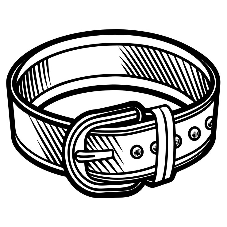Vector icono de cinturón blanco y negro o símbolo de cinturones vectorial icono de diseño pro vector e ilustración pro