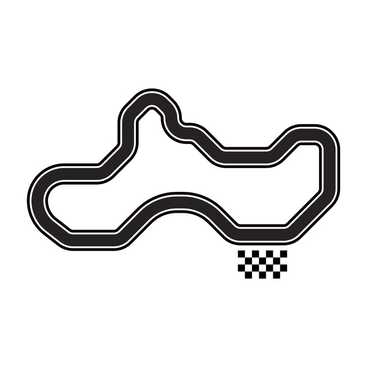 Vector icono de circuito de carreras