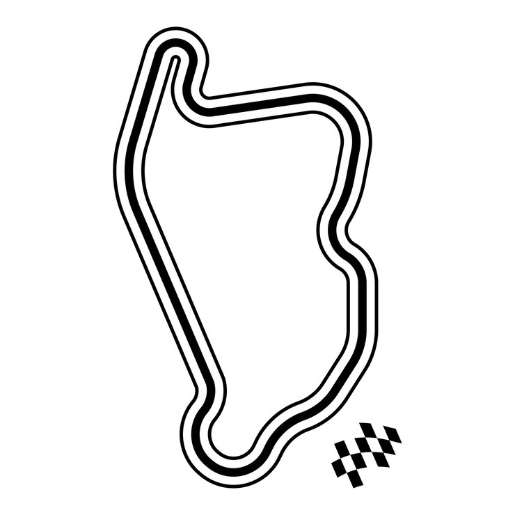 Vector icono de circuito de carreras