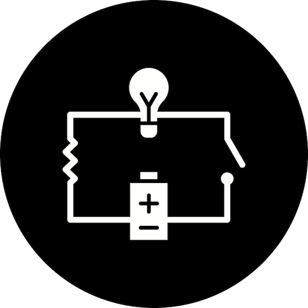Icono de circuito eléctrico
