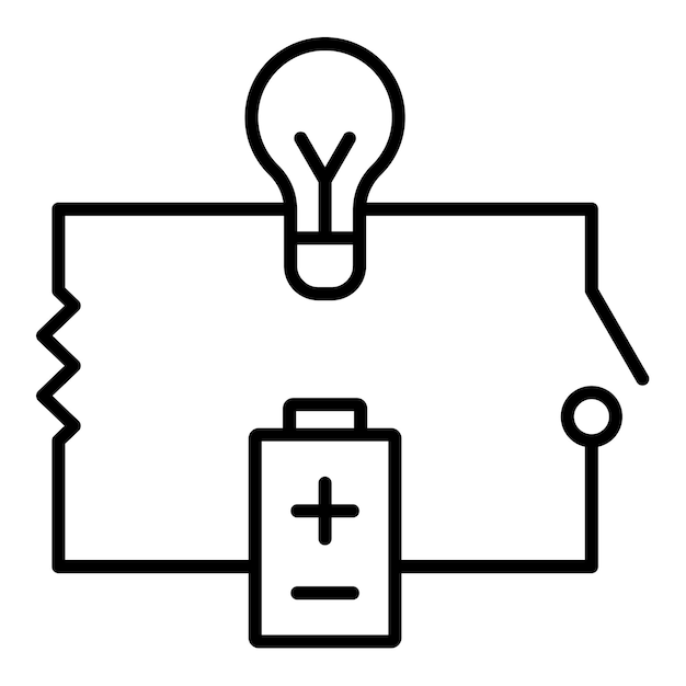Icono de circuito eléctrico
