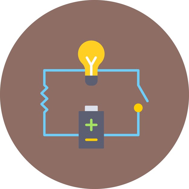 Icono de circuito eléctrico