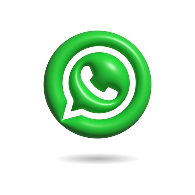 Vector icono de círculo 3d de whatsapp