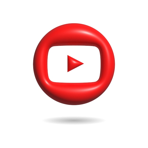 Icono de círculo 3D de Youtube