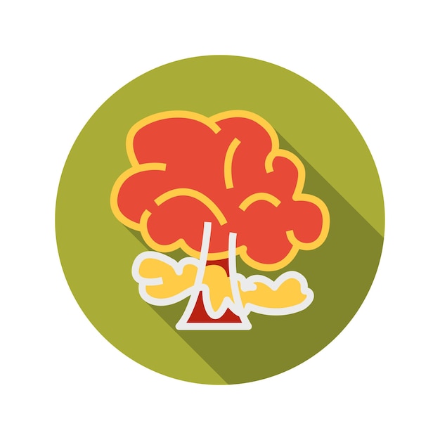 Icono de círculo de explosión nuclear