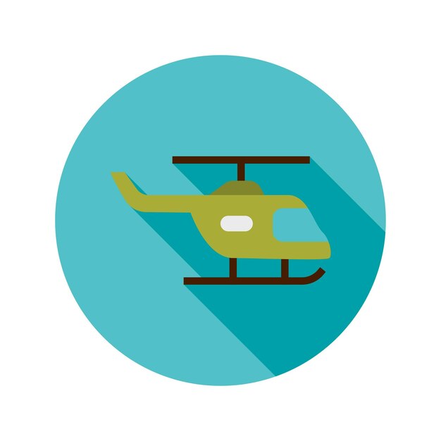 Vector icono de círculo de helicóptero