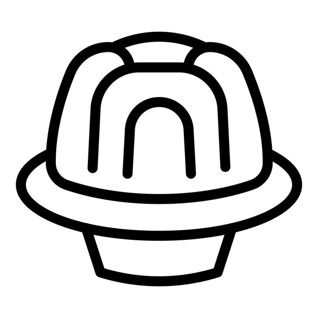 El icono del círculo de la jalea es el contorno del vector del postre de la goma de mascar fruta de la goma