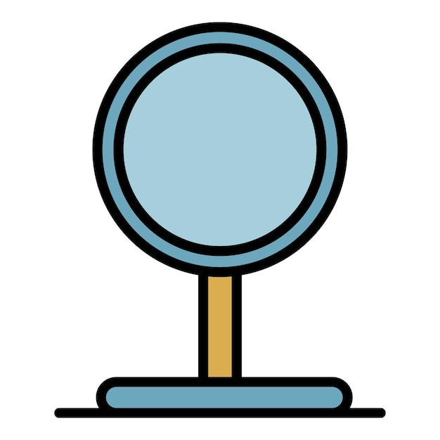 Icono de círculo de salto de perro Contorno de icono de vector de círculo de salto de perro color plano aislado