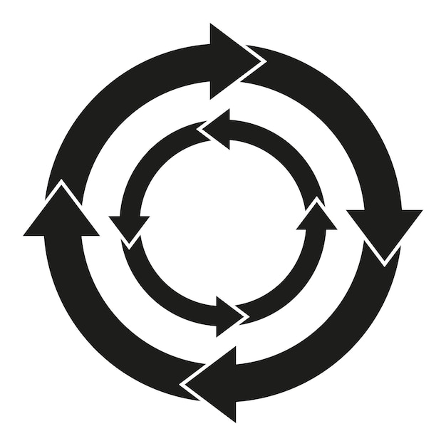 Icono de círculo con signo de flecha Ilustración vectorial EPS 10 Imagen de archivo
