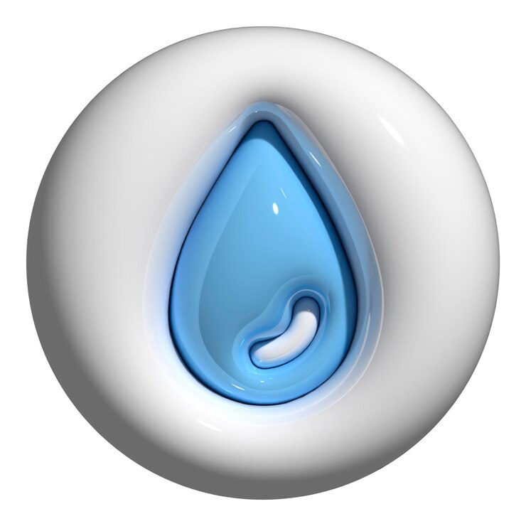 Icono del círculo simple de la gota de agua