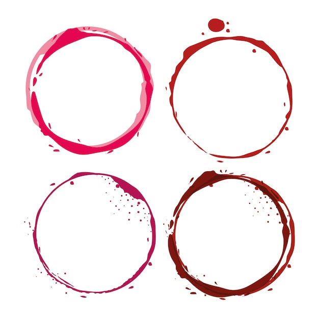 Vector icono de círculos de etiqueta de vino