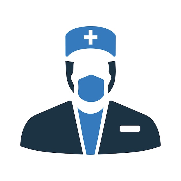 Icono de cirugía de atención médica Diseño vectorial editable simple aislado sobre un fondo blanco