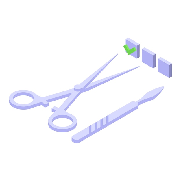 Icono de cirugía médica vector isométrico Salud del paciente Medicina clínica