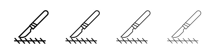 Vector icono de cirugía signo ilustrativo plano