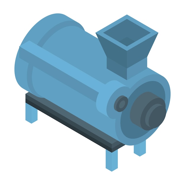 Icono de cisterna de molino de tractor Isométrico de icono de vector de cisterna de molino de tractor para diseño web aislado sobre fondo blanco