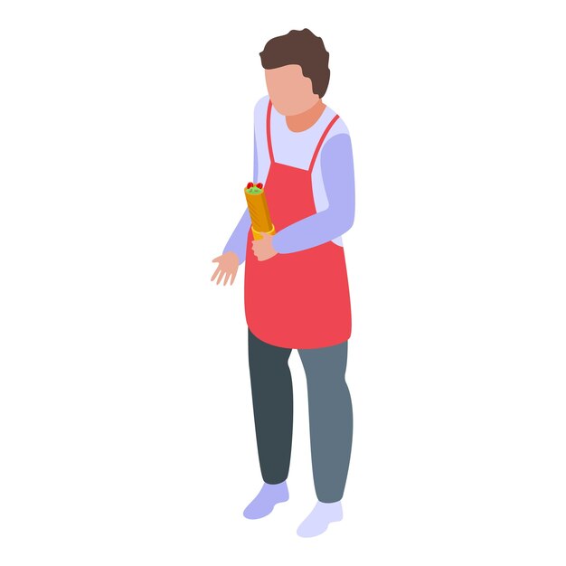 Icono de ciudad de comida vector isométrico Café calle Tienda de la ciudad