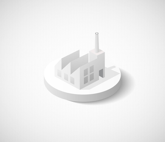 Icono de ciudad isométrica 3D