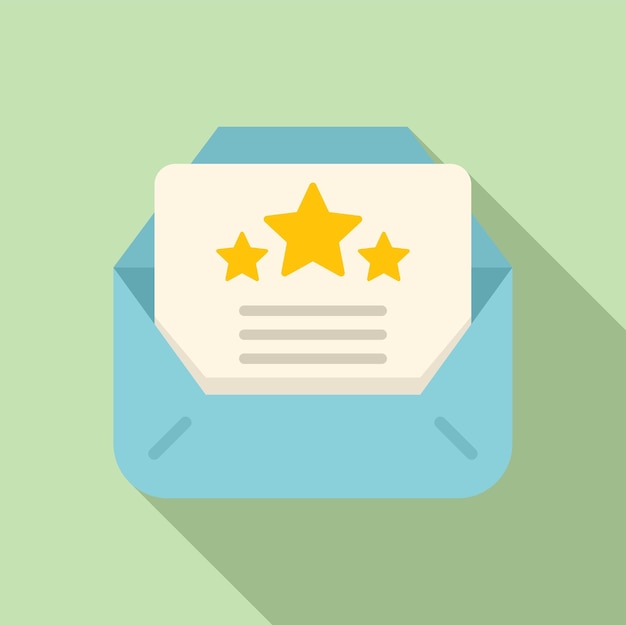 Icono de clasificación de correo vector plano Mejor clasificación Recompensa del ganador