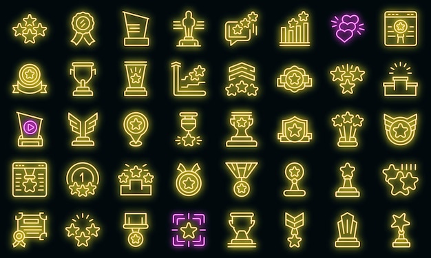Icono de clasificación. Icono de vector de clasificación de contorno color neón en negro