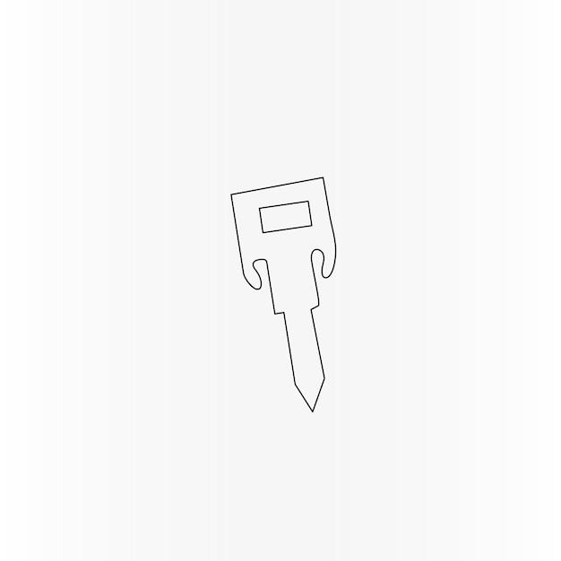 Icono clave continuo de una línea dibujando ilustración vectorial de contorno