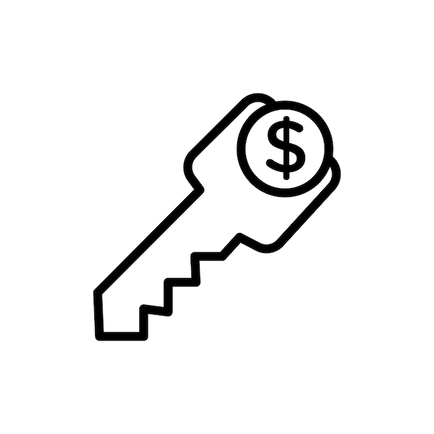 Icono de la clave para el éxito