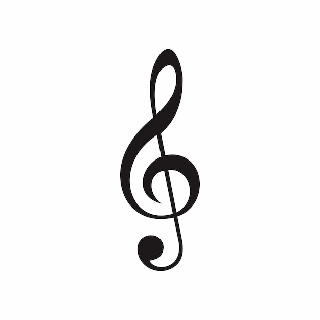 Icono de clave de música de estilo plano