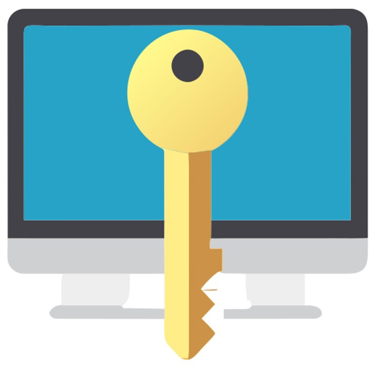 Vector icono de la clave privada
