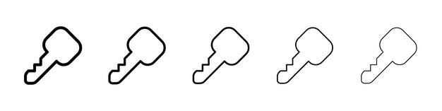 Ícono de clave Signo del logotipo vectorial