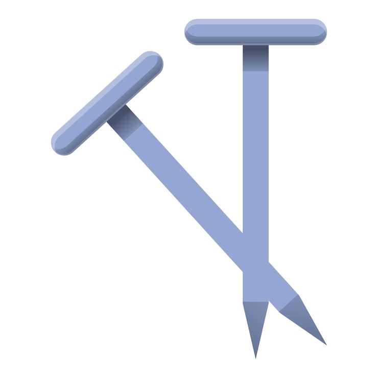 Vector icono de clavos de carpintero icono vectorial de clavas de carpintería para el diseño web aislado sobre fondo blanco