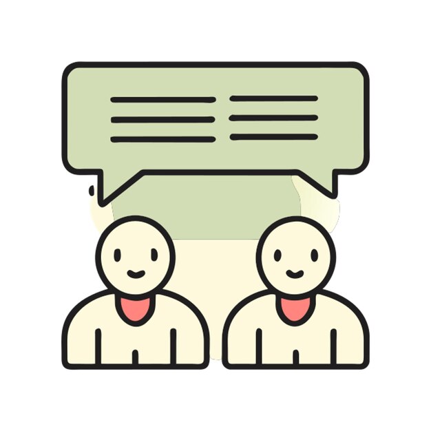 icono de clientes con contorno de colores
