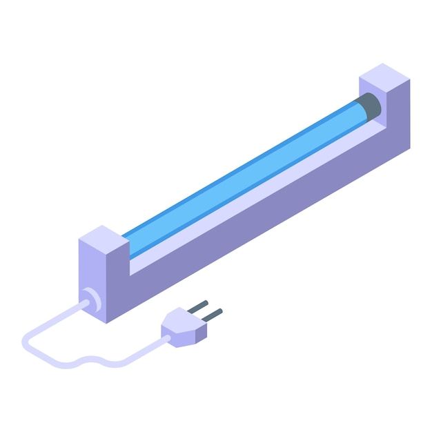 Icono de clínica de lámpara UV Isométrico del icono de vector de clínica de lámpara UV para diseño web aislado sobre fondo blanco