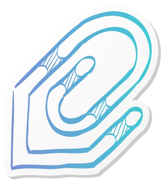 Icono de un clips de papel en la mano