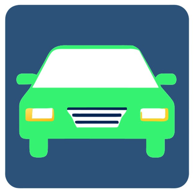 icono de coche en busca de un lugar de estacionamiento