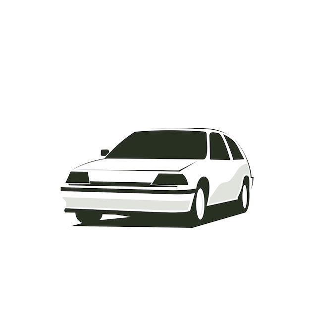 icono de coche de diseño de logotipo de silueta