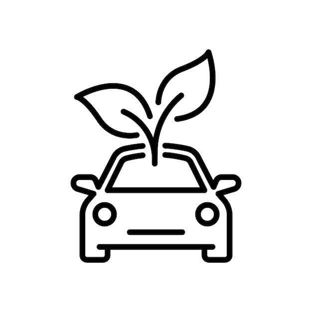 Icono de coche ecológico Icono de coche ecológico