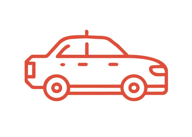 el icono del coche es un contorno de líneas icono contorno gradiente
