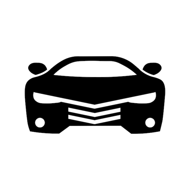 Icono de coche en estilo plano Icono de tráfico simple