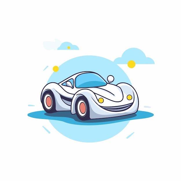 Vector icono de coche en estilo plano ilustración vectorial en fondo blanco para diseño web