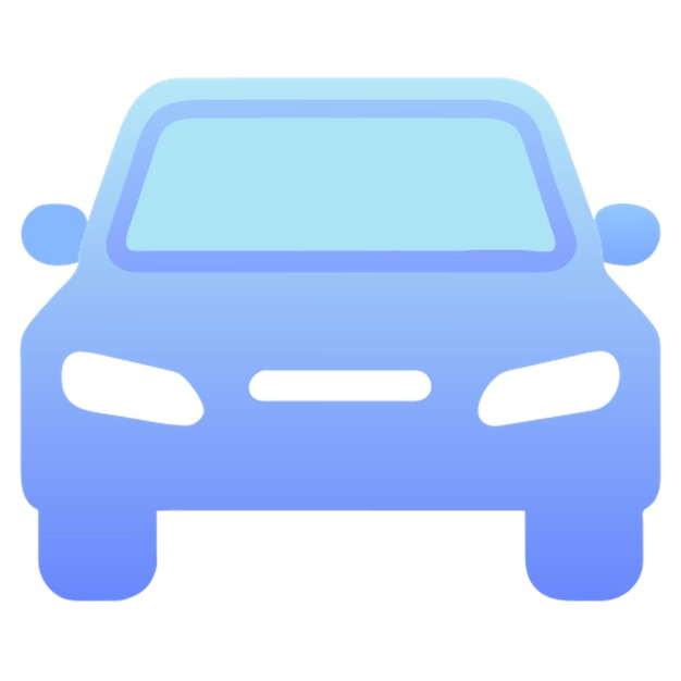 icono de coche con formas de color gradiente