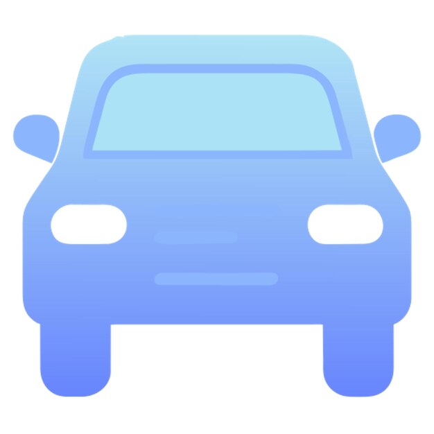 icono de coche con formas de color gradiente
